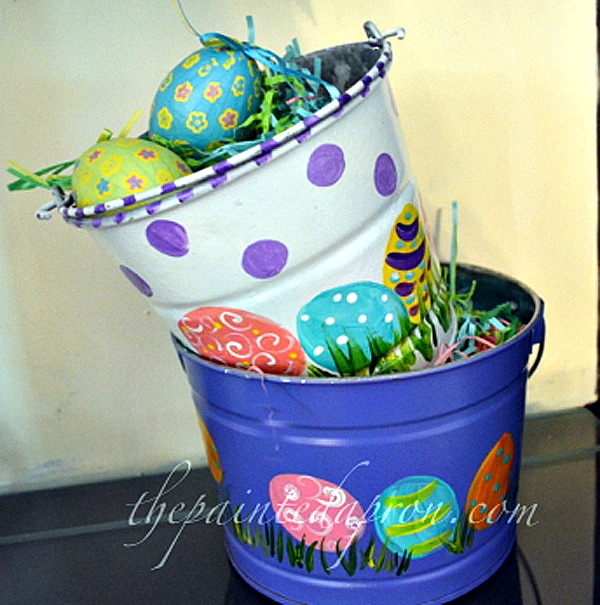 Easter egg buckets The Painted Apron